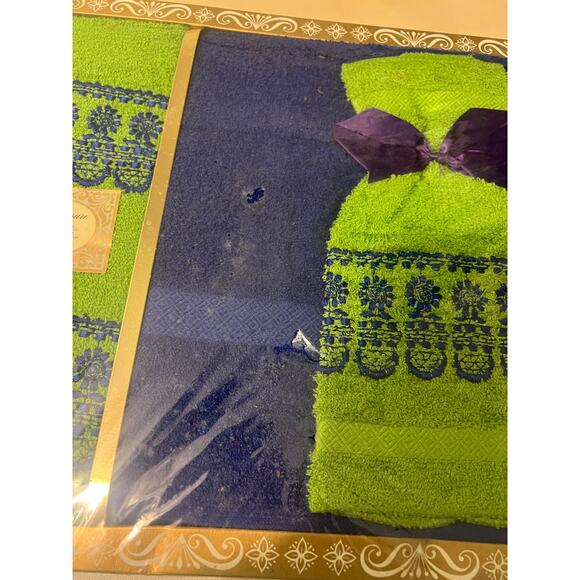 Vintage Bath towel Set Royal Terry California Royal Treasure in Original Package - Picture 5 of 9